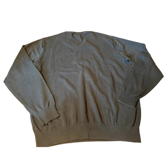 Lacoste Pullover V Neck Sweater Jumper Navy 100% Cotton Mens Sz 5 Large F5178 - Picture 5 of 5